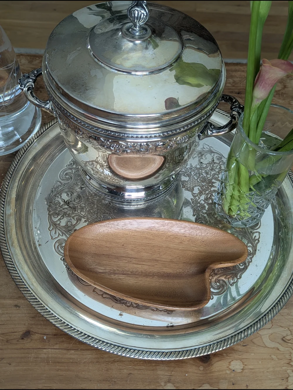 Royal Acacia Handcrafted Wood Small Trays Set of 2